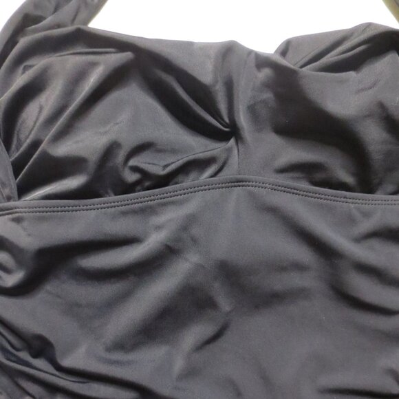 4/$14 NWT SWIMSUITS FOR ALL womens BATHING SUIT TOP halter BLACK SIZE 14 - Picture 5 of 10